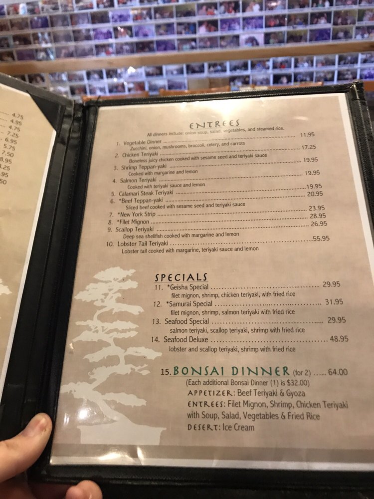 Bonsai Japanese Steakhouse Menu - Image 7